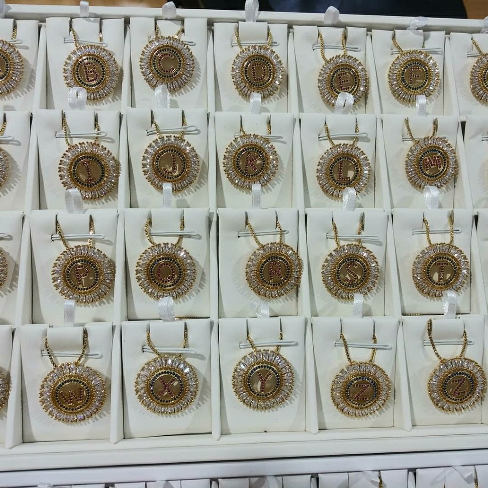 Women's goldfill letter necklaces